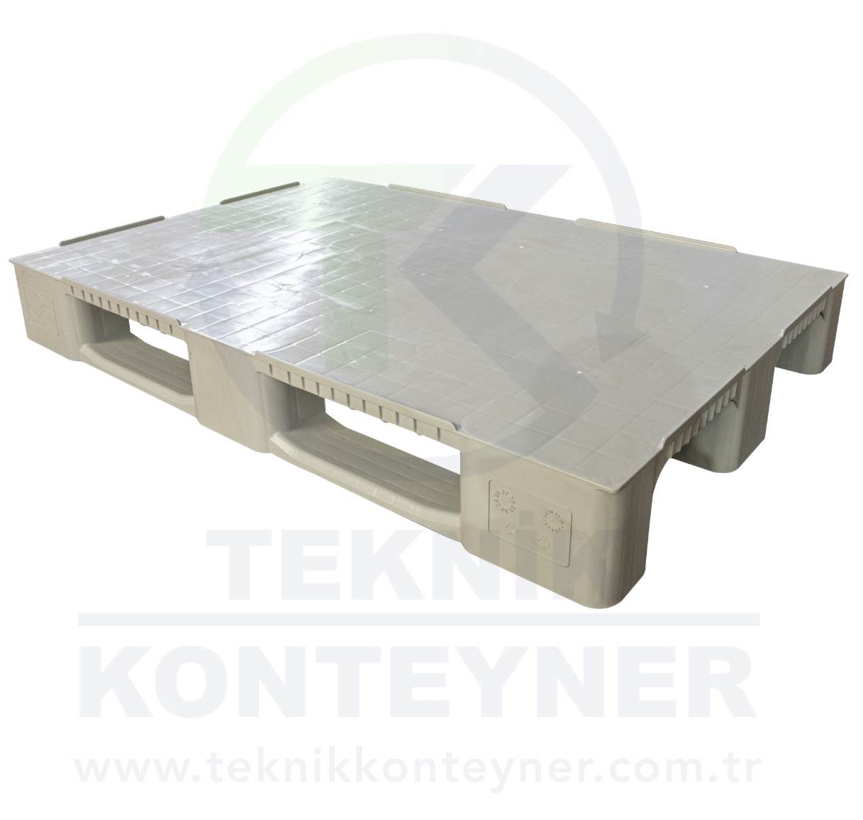 Plastik Euro Palet 3 Kızaklı 80x120 Kapalı - Plastik Paletler